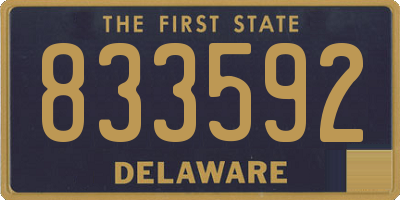 DE license plate 833592