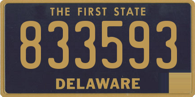 DE license plate 833593