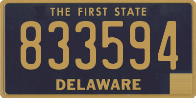 DE license plate 833594
