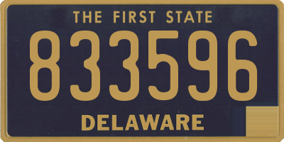 DE license plate 833596