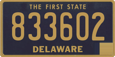 DE license plate 833602