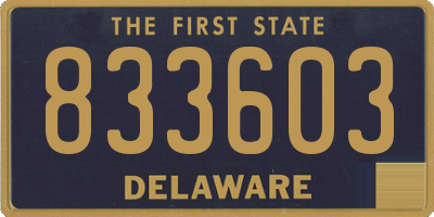 DE license plate 833603