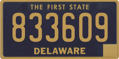 DE license plate 833609