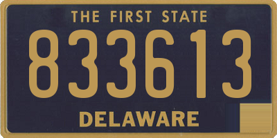 DE license plate 833613