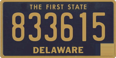 DE license plate 833615