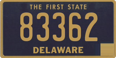 DE license plate 83362