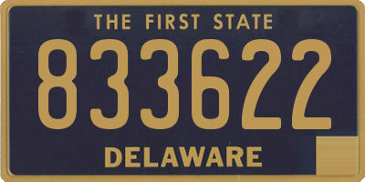 DE license plate 833622