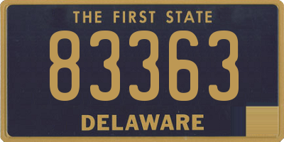 DE license plate 83363