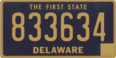 DE license plate 833634