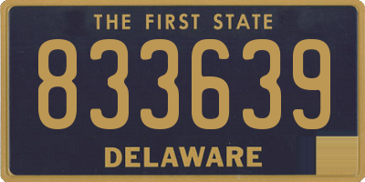 DE license plate 833639