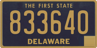 DE license plate 833640
