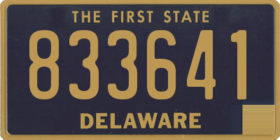 DE license plate 833641