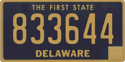 DE license plate 833644