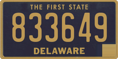 DE license plate 833649