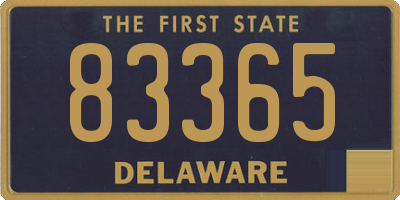 DE license plate 83365