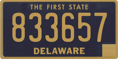 DE license plate 833657