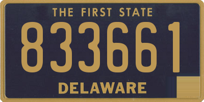 DE license plate 833661