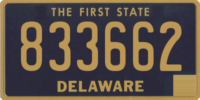 DE license plate 833662