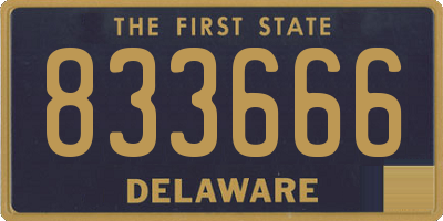 DE license plate 833666