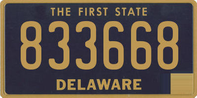 DE license plate 833668