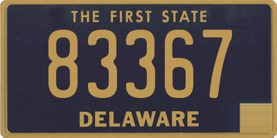 DE license plate 83367