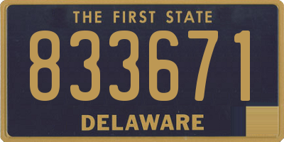 DE license plate 833671