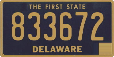 DE license plate 833672