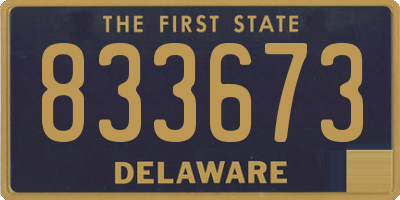 DE license plate 833673