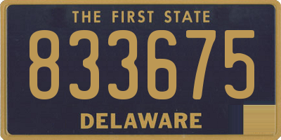 DE license plate 833675