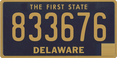 DE license plate 833676