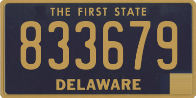 DE license plate 833679