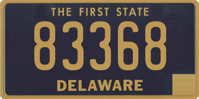 DE license plate 83368