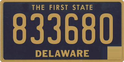DE license plate 833680