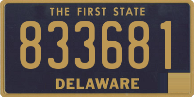 DE license plate 833681