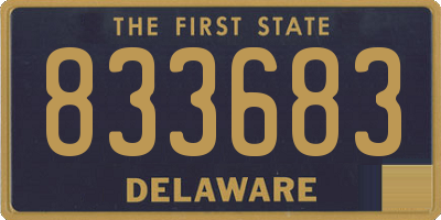 DE license plate 833683