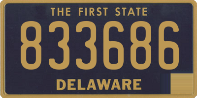 DE license plate 833686