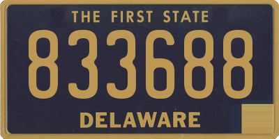 DE license plate 833688