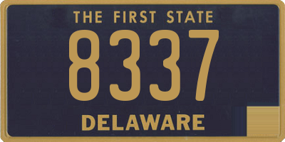 DE license plate 8337