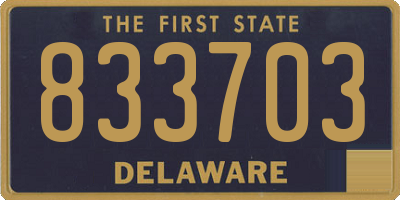 DE license plate 833703