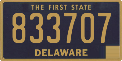 DE license plate 833707