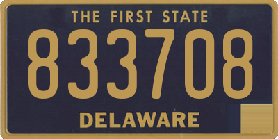 DE license plate 833708