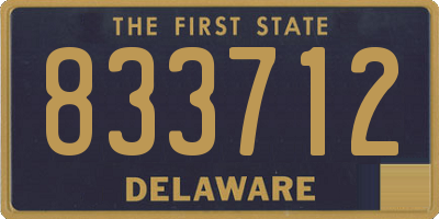 DE license plate 833712