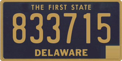 DE license plate 833715