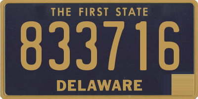 DE license plate 833716