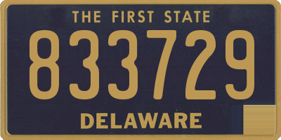 DE license plate 833729