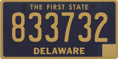 DE license plate 833732