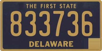 DE license plate 833736