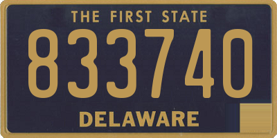 DE license plate 833740