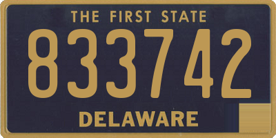 DE license plate 833742