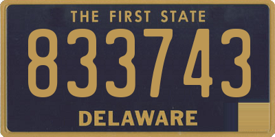 DE license plate 833743